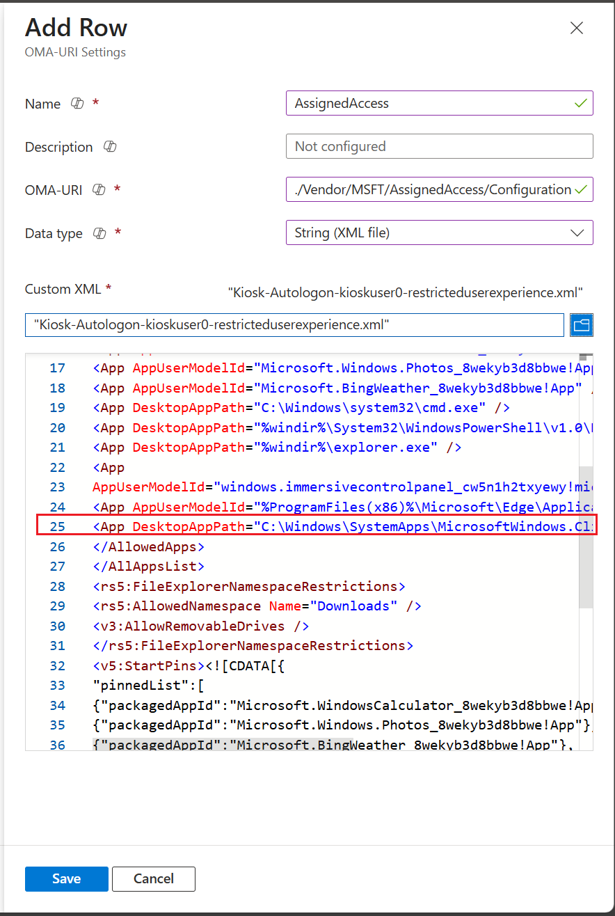Assigned Access Multi-App Kiosk removing pop-up message "Restrictions ...