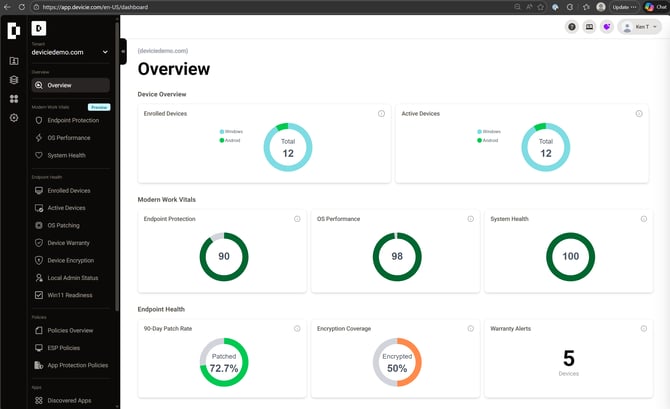 Devicie Overview Page Refresh