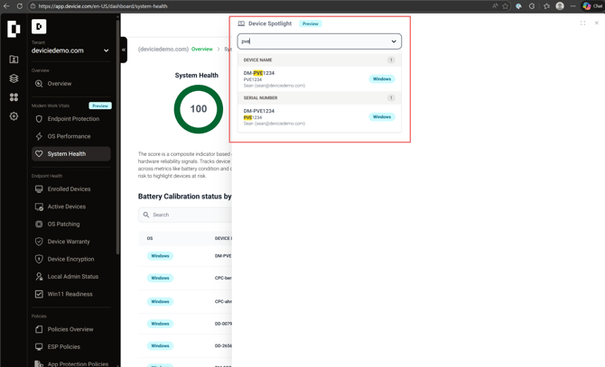 Devicie Spotlight in action