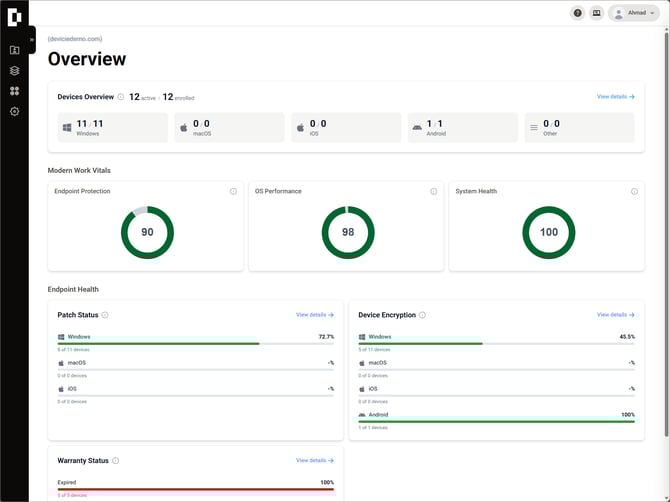 New Overview Experience with Device and Health Insights