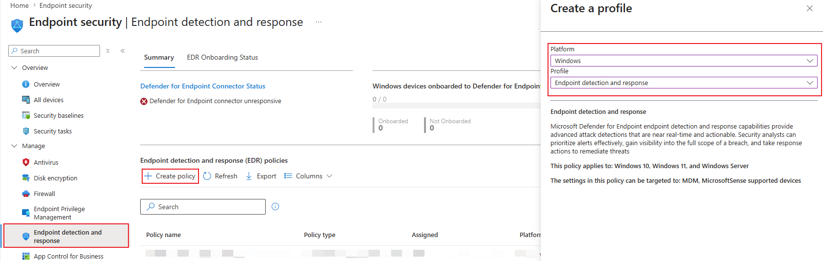 Setting Microsoft Defender to Passive Mode